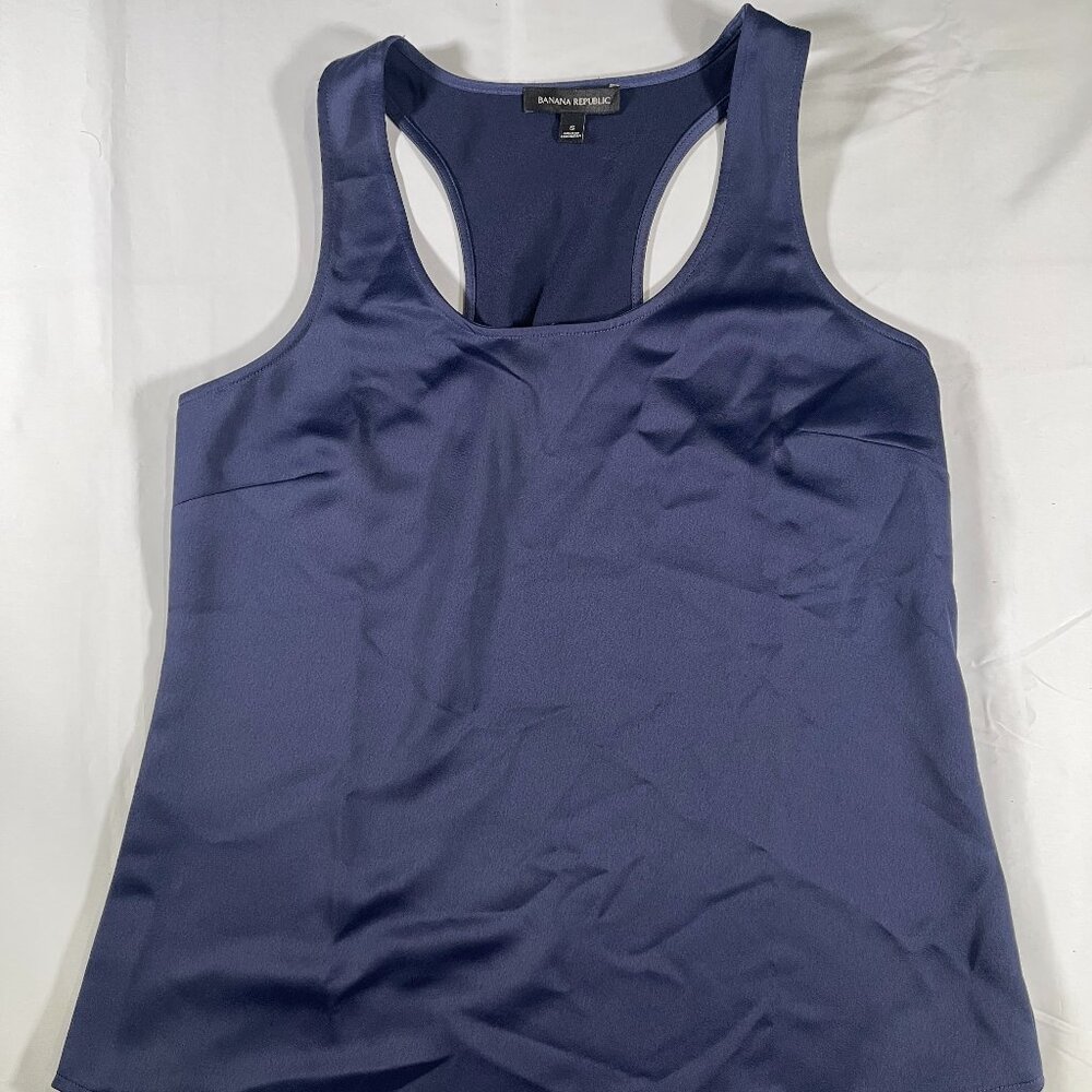 Banana Republic Top Racerback Tank Navy Blue Womens Size S